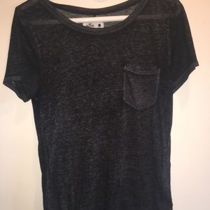 HOLLISTER BLACK TEE with Pocket